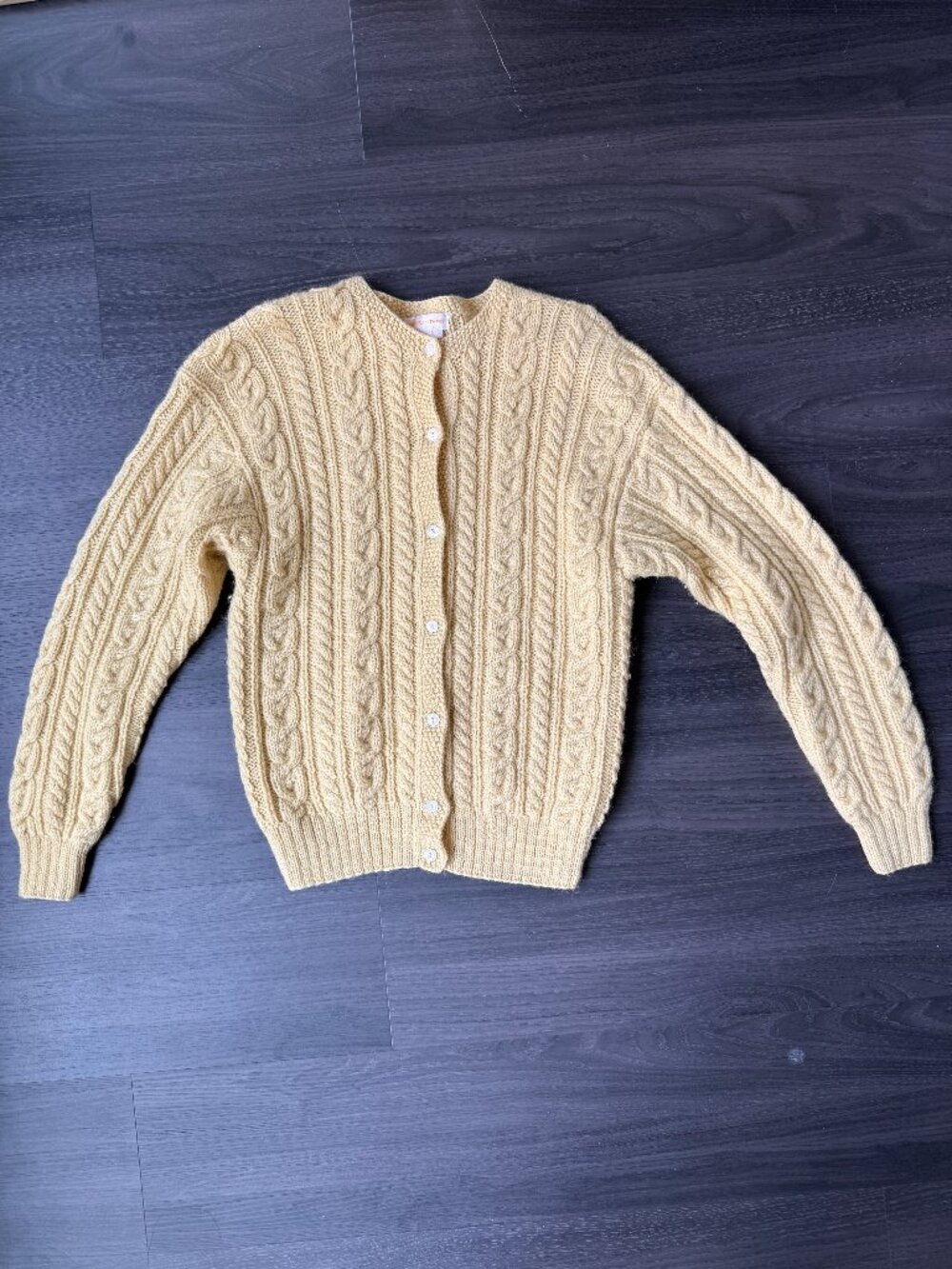 Brooks Brothers Cable Knit Cardigan - Yellow